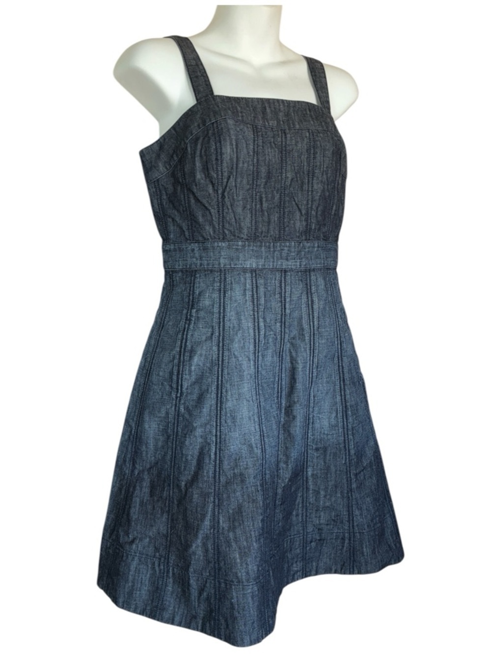 Updated!! Anthro Fei Denim Sundress women's XS, Dark wash, adj. straps, pockets